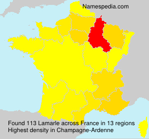 Surname Lamarle in France