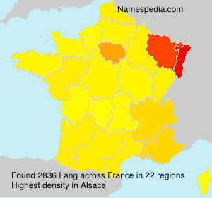 Surname Lang in France