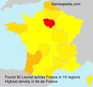Surname Lauriat in France