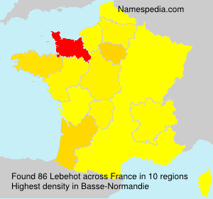 Surname Lebehot in France