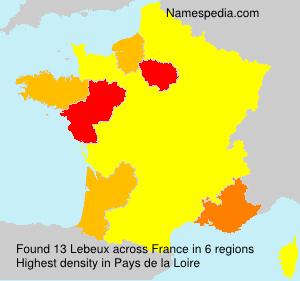 Surname Lebeux in France