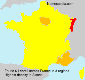 Surname Lebrell in France