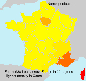 Surname Leca in France