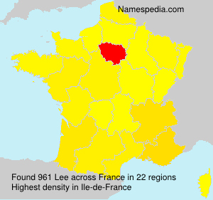 Surname Lee in France