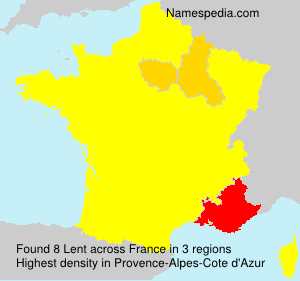 Surname Lent in France
