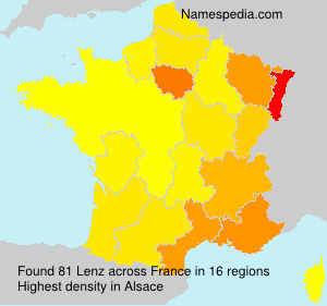 Surname Lenz in France
