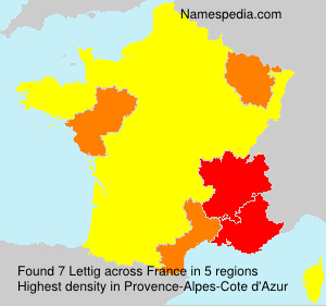 Surname Lettig in France