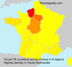 Surname Leveillard in France