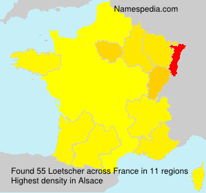 Surname Loetscher in France