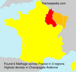 Surname Malhage in France