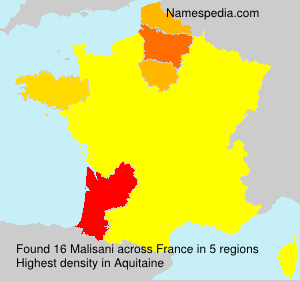 Surname Malisani in France