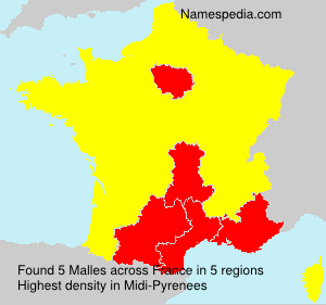 Surname Malles in France