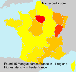 Surname Mangue in France