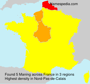 Surname Maning in France