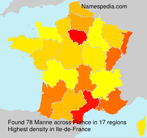 Surname Manne in France