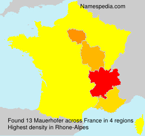 Surname Mauerhofer in France