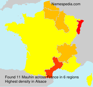 Surname Mauhin in France Surname Mauhin in France