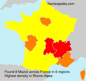 Surname Maziol in France