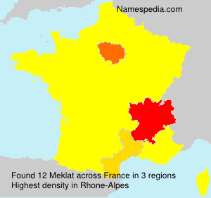 Surname Meklat in France