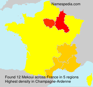 Surname Mekoui in France