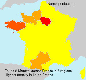 Surname Mentzel in France