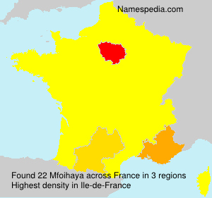 Surname Mfoihaya in France