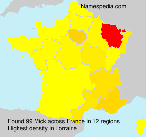 Surname Mick in France