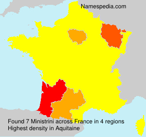 Surname Ministrini in France