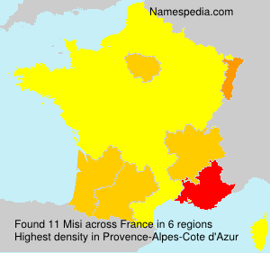 Surname Misi in France