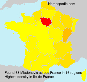 Surname Mladenovic in France