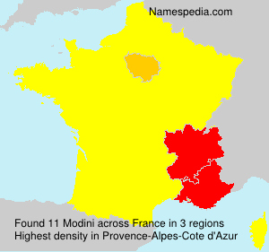 Surname Modini in France