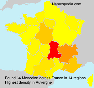Surname Moncelon in France