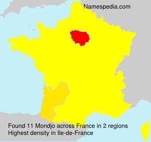 Surname Mondjo in France Surname Mondjo in France