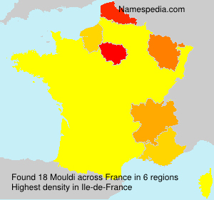 Surname Mouldi in France