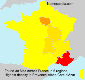 Surname Msa in France
