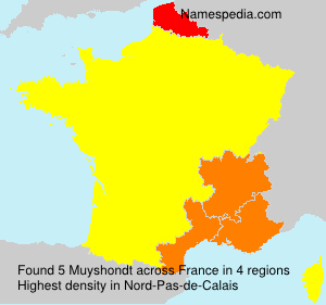 Surname Muyshondt in France