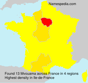 Surname Mvouama in France Surname Mvouama in France