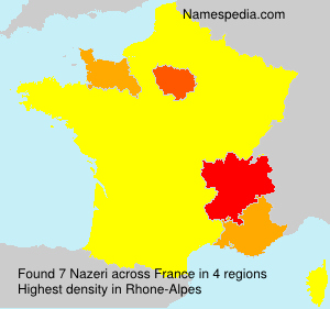 Surname Nazeri in France