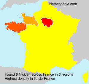 Surname Nicklen in France