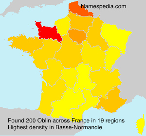 Surname Oblin in France