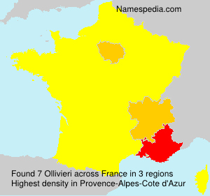 Surname Ollivieri in France