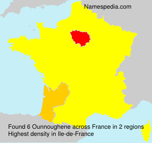 Surname Ounnoughene in France