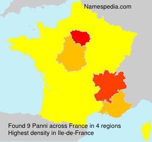 Surname Panni in France