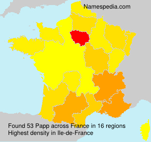 Surname Papp in France