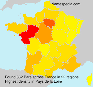 Surname Pare in France