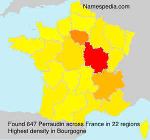Surname Perraudin in France