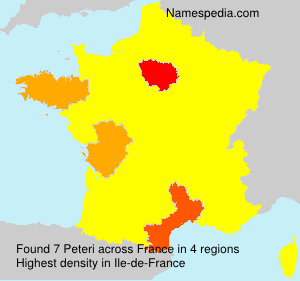 Surname Peteri in France