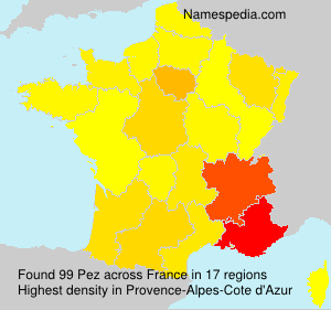Surname Pez in France