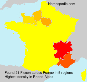 Surname Piccon in France