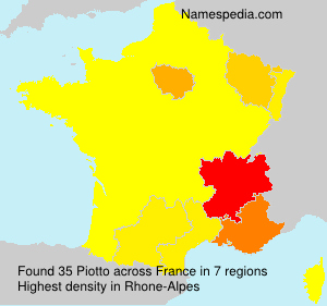 Surname Piotto in France